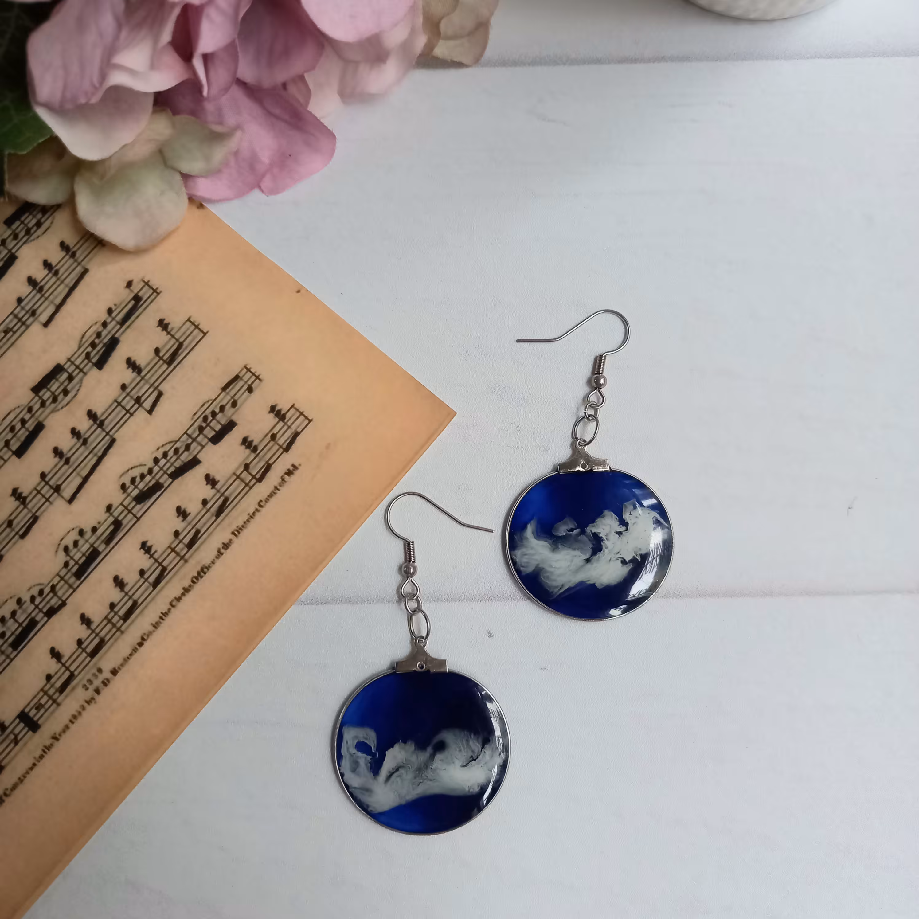 گوشواره رزینی موج دریا 