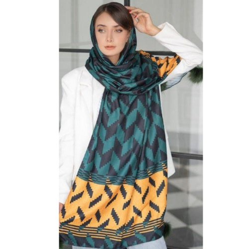 شال زنانه پاییزی موهر جنس عالی دارای  رنگبندی  اندازه 2 متر در 75