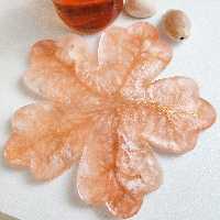 زیرلیوانی رزینی گلبهی صورتی مدل گل 5 پر