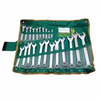 آچار یکسر تخت و یکسر رینگی نولان مدل YP-6-32MM مجموعه 22 عددی