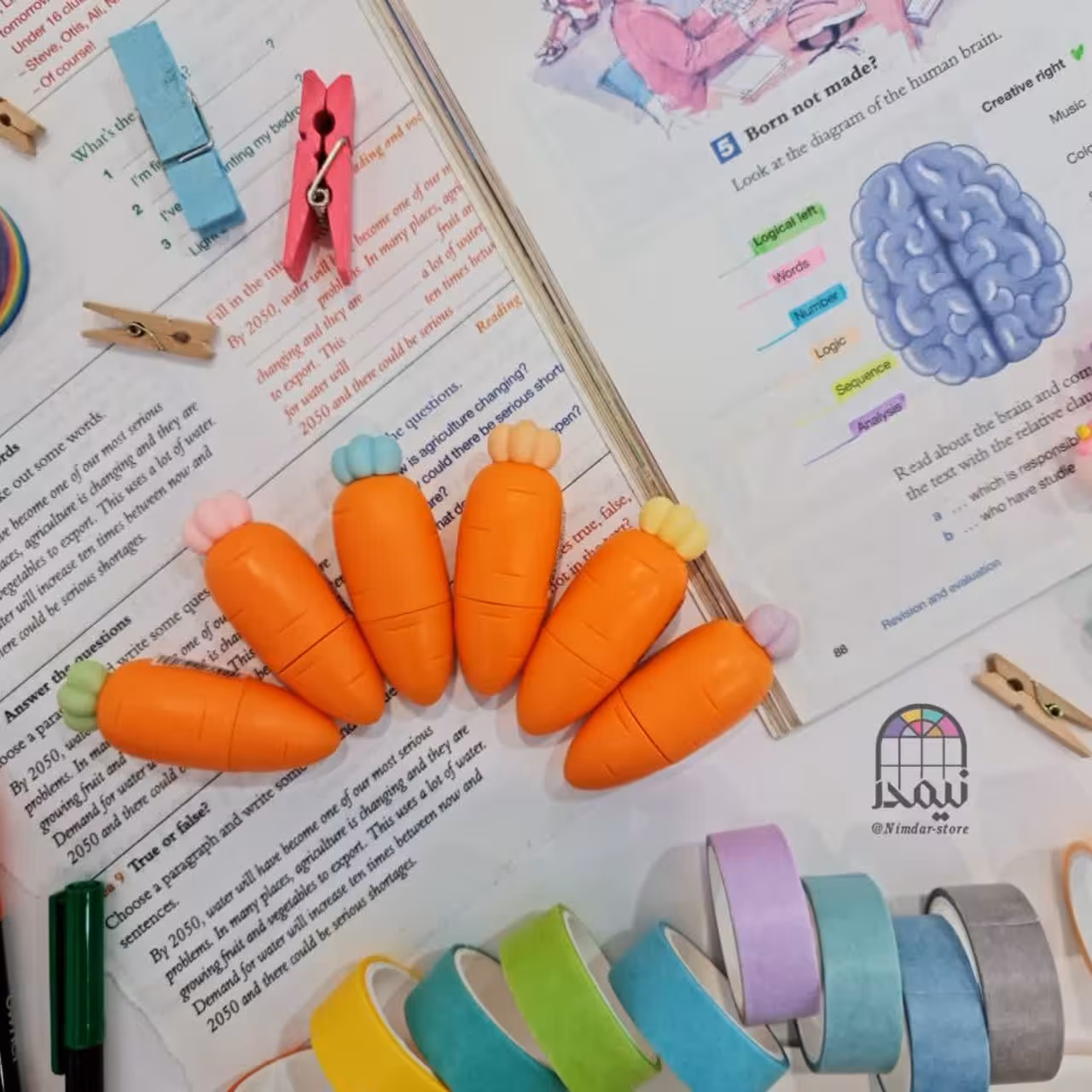 هایلایتر  فانتزی هویجی. پک پنج رنگ