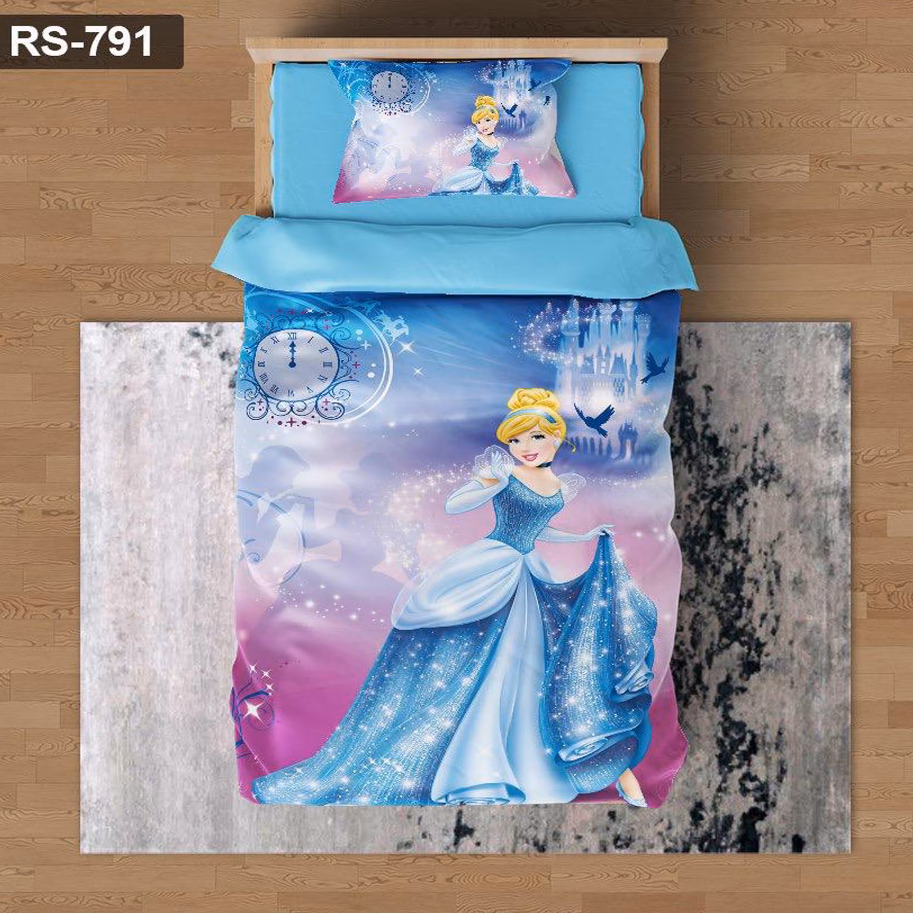سرویس روتختی 1 نفره تنسل چاپی برندترک لند (Turk Land)  کد rs 791