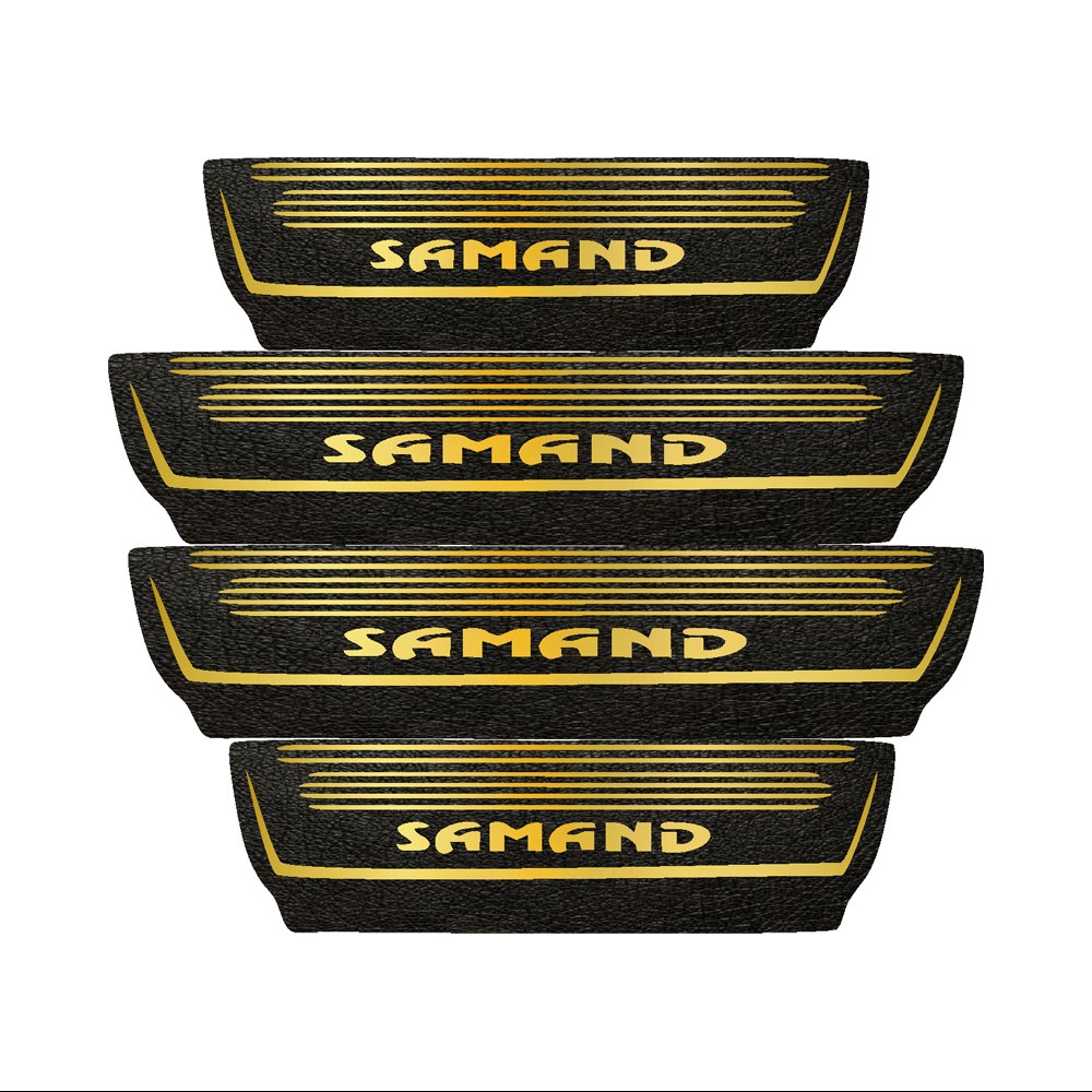 برچسب پارکابی خودرو اکسان استور طرح چرم کد pkT1073 مناسب برای سمند بسته 4 عددی