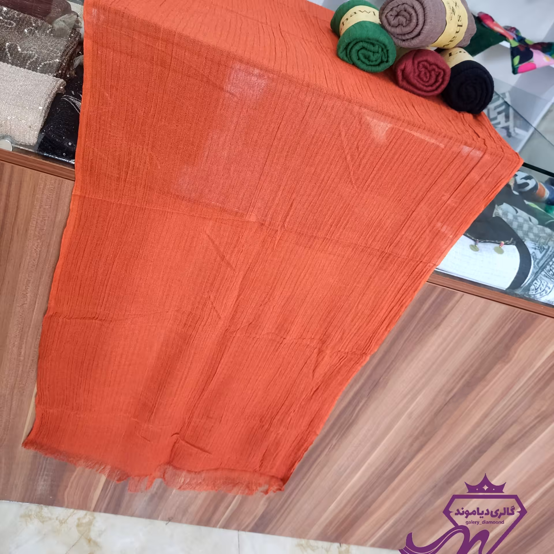 شال نخی هنرمندی سه متری 5رنگ