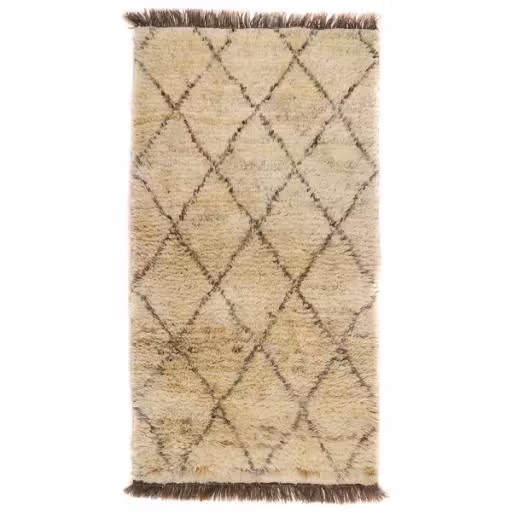 گلیم گبه دستبافت دو متری مدل شگی طرح مراکشی کد140760