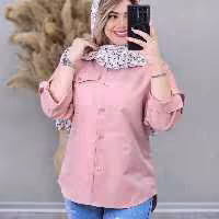 مانتو اسپرت زنانه کتان مدل شومیز مانتویی سونیا