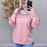مانتو اسپرت زنانه کتان مدل شومیز مانتویی سونیا