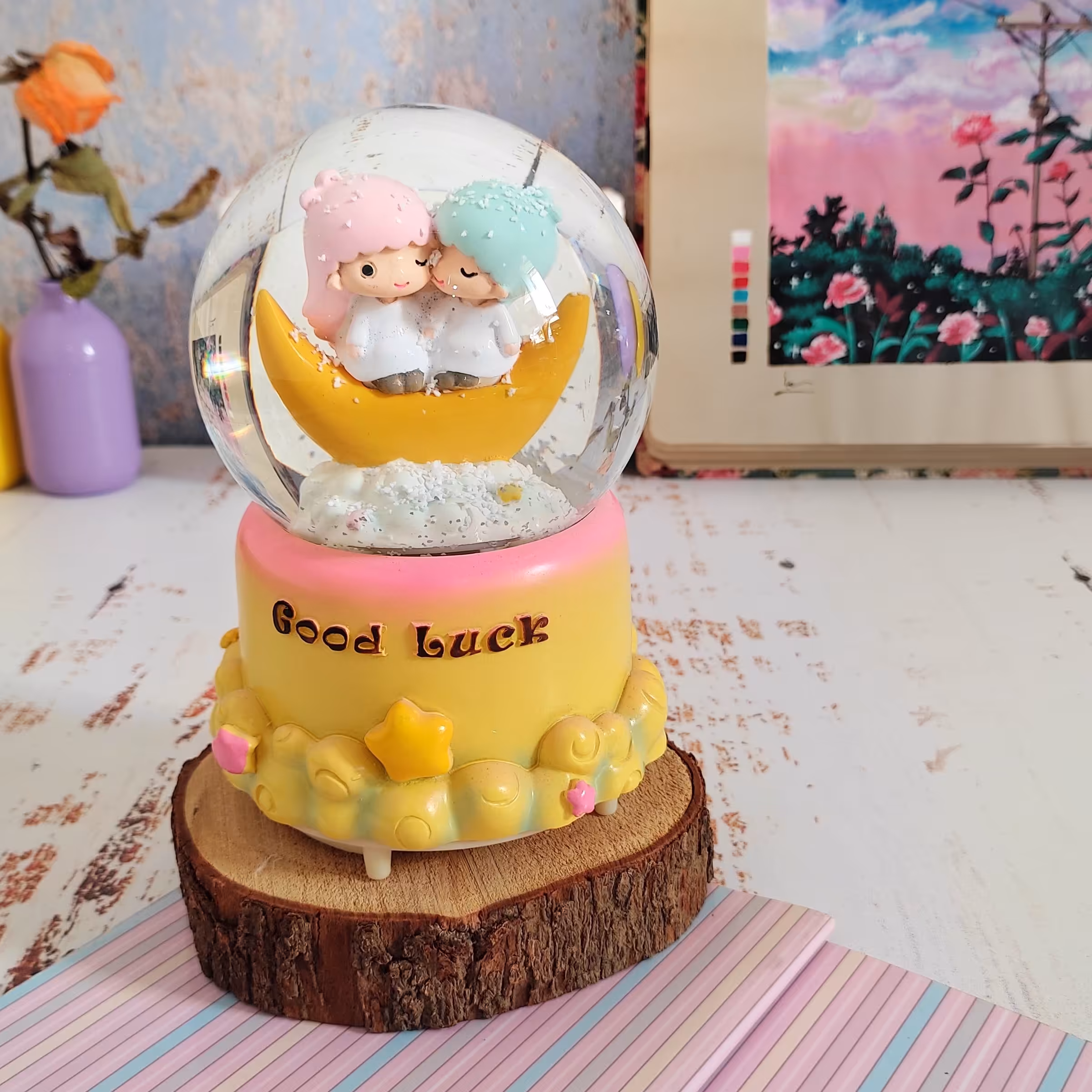 گوی موزیکال متوسط چراغدار دختر گربه 