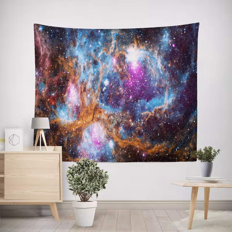 پوستر پارچه ای طرح تپستری کهکشانی کد 009