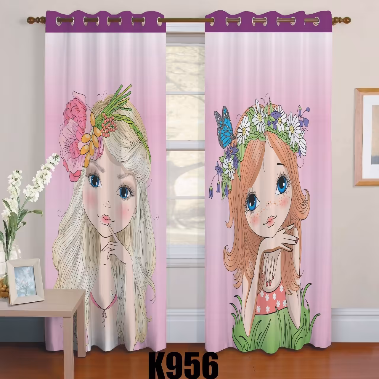 رو تختی یک نفره سه بعدی طرح دختر عروسکی 1