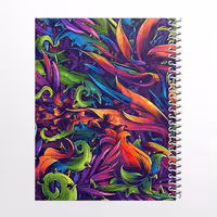 دفتر شطرنجی 100 برگ مدل گل و خار