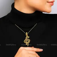 پلاک نقره اسم مهرو پلاک نقره عیار 925  با آبکاری طلا و زنجیر استیل رنگ ثابت 2