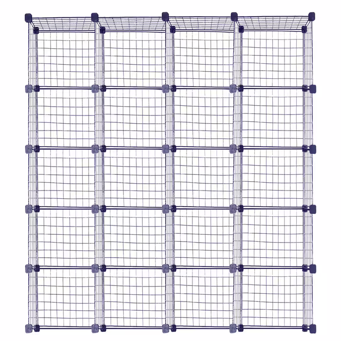 ست قفسه مشبک پنج طبقه در چهار ردیف سایز 32x32(ارسال پس کرایه و به عهده مشتری)
