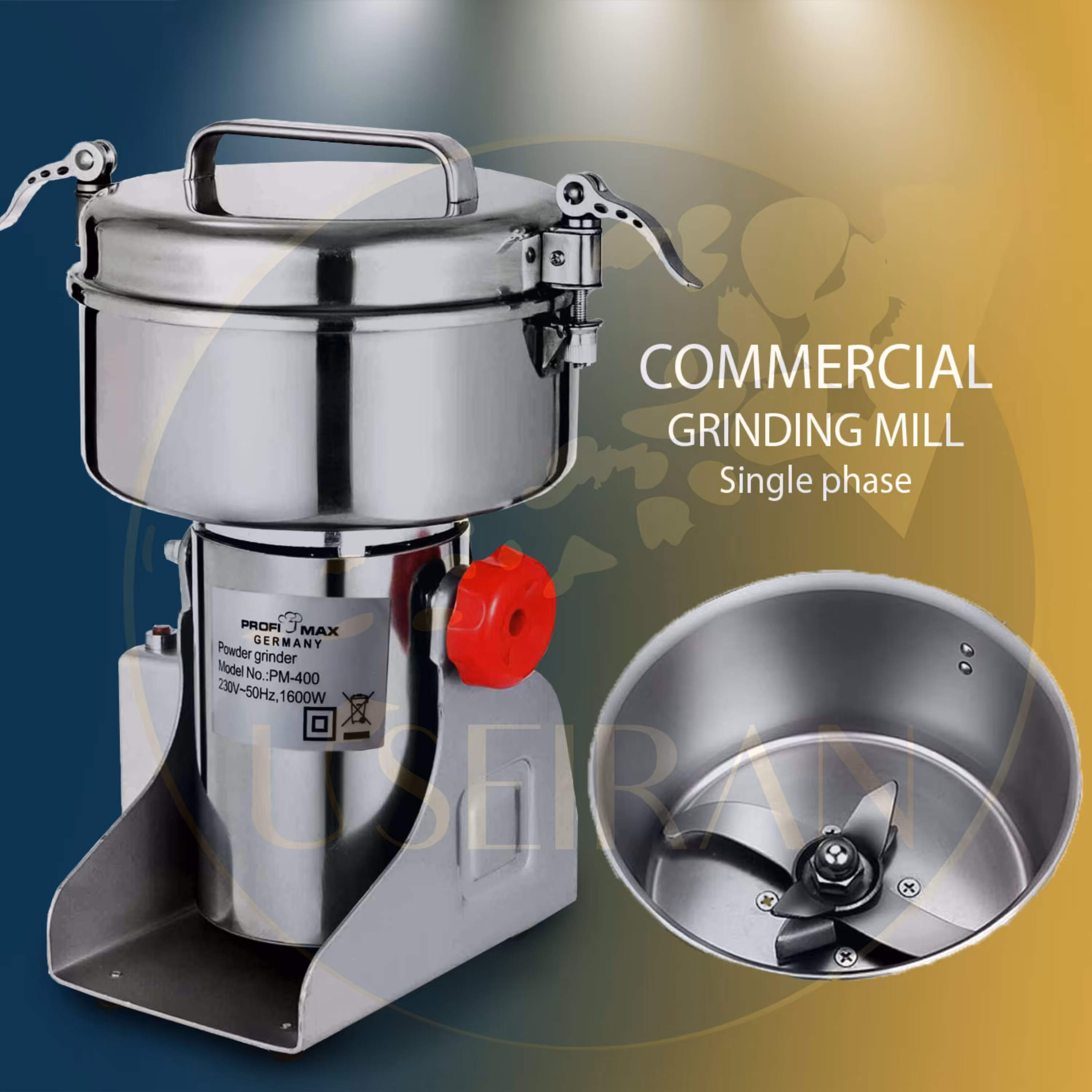 آسیاب عطاری یک و نیم لیتری PM-400 مناسب تولید ادویه خانگی و عطاری