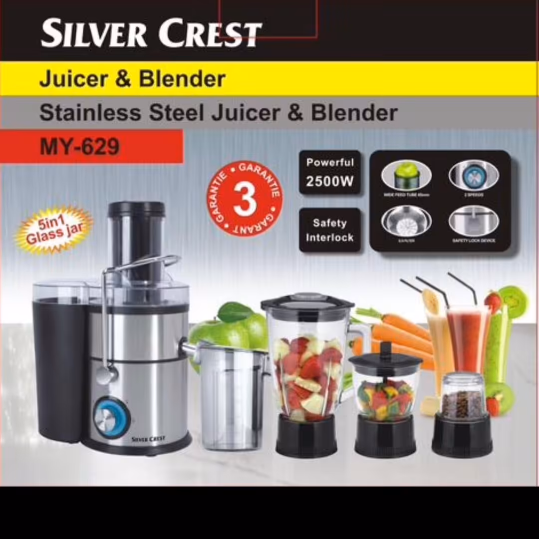 آبمیوه گیر چهار کاره استیل سیلور کرست 2500W