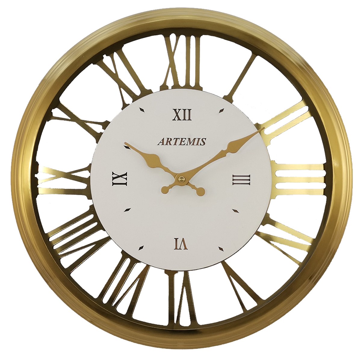 ساعت دیواری آرتمیس مدل 2016 گلد (طلایی) پشت طلق