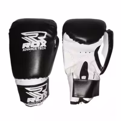 دستکش بوکس نیمه حرفه ای طرح FDX ساخت ایران ( مشکی ) سایز 6