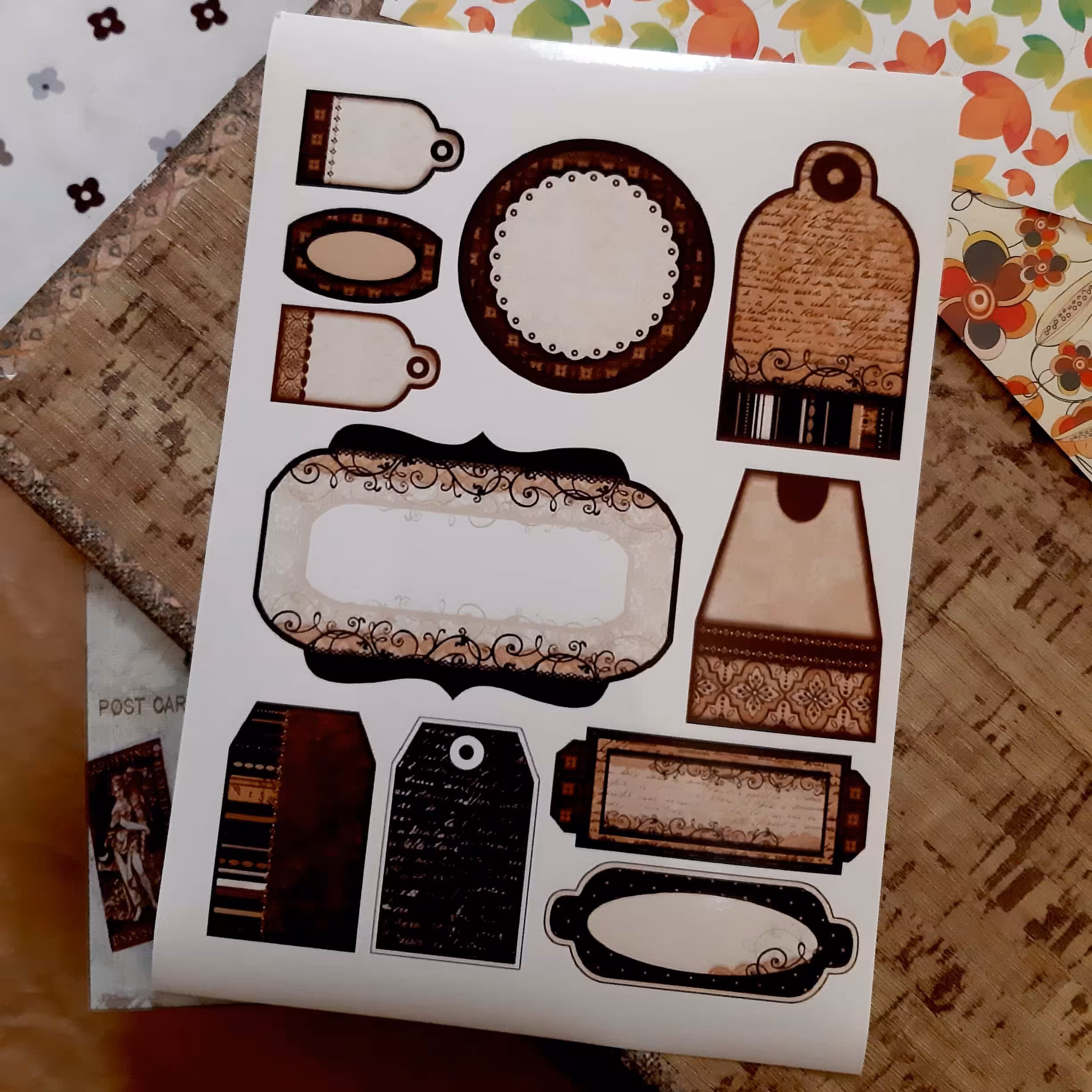 استیکر اسکرپ بوک _ کد 180 _ مدل  وینتیج