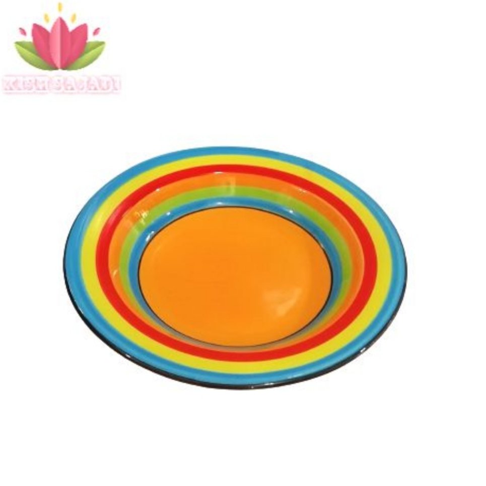 بشقاب خورشت خوری تک عددی رنگین کمان قابل استفاده در مایکروفر و ظرفشویی