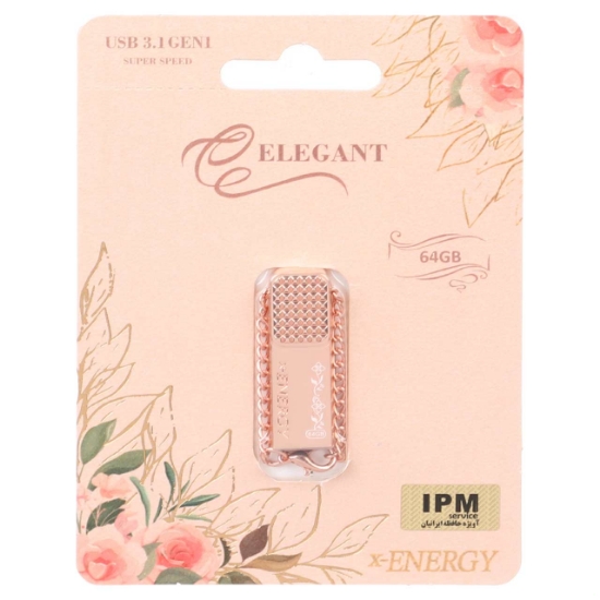 فلش مموری ایکس-انرژی مدل ELEGANT USB3.1 ظرفیت 64 گیگابایت