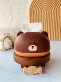 جای دستمال کاغذی تدی قهوه ای