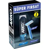 ست کف ریش و پنج عدد تیغ ارکو arko