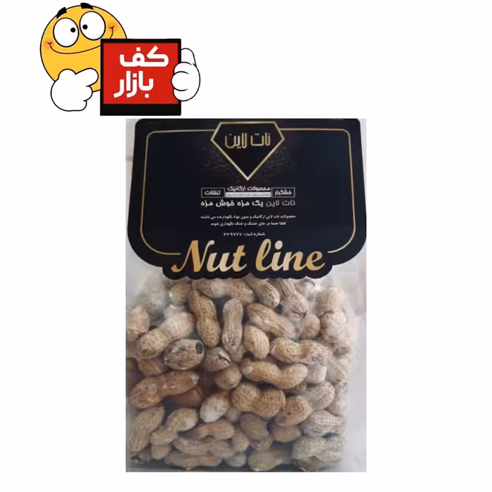 بادام زمینی با پوست نات لاین (بسته بندی اقتصادی)  ارسال رایگان