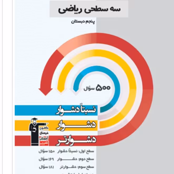 کتاب سه سطحی ریاضی پنجم  قلم چی 

