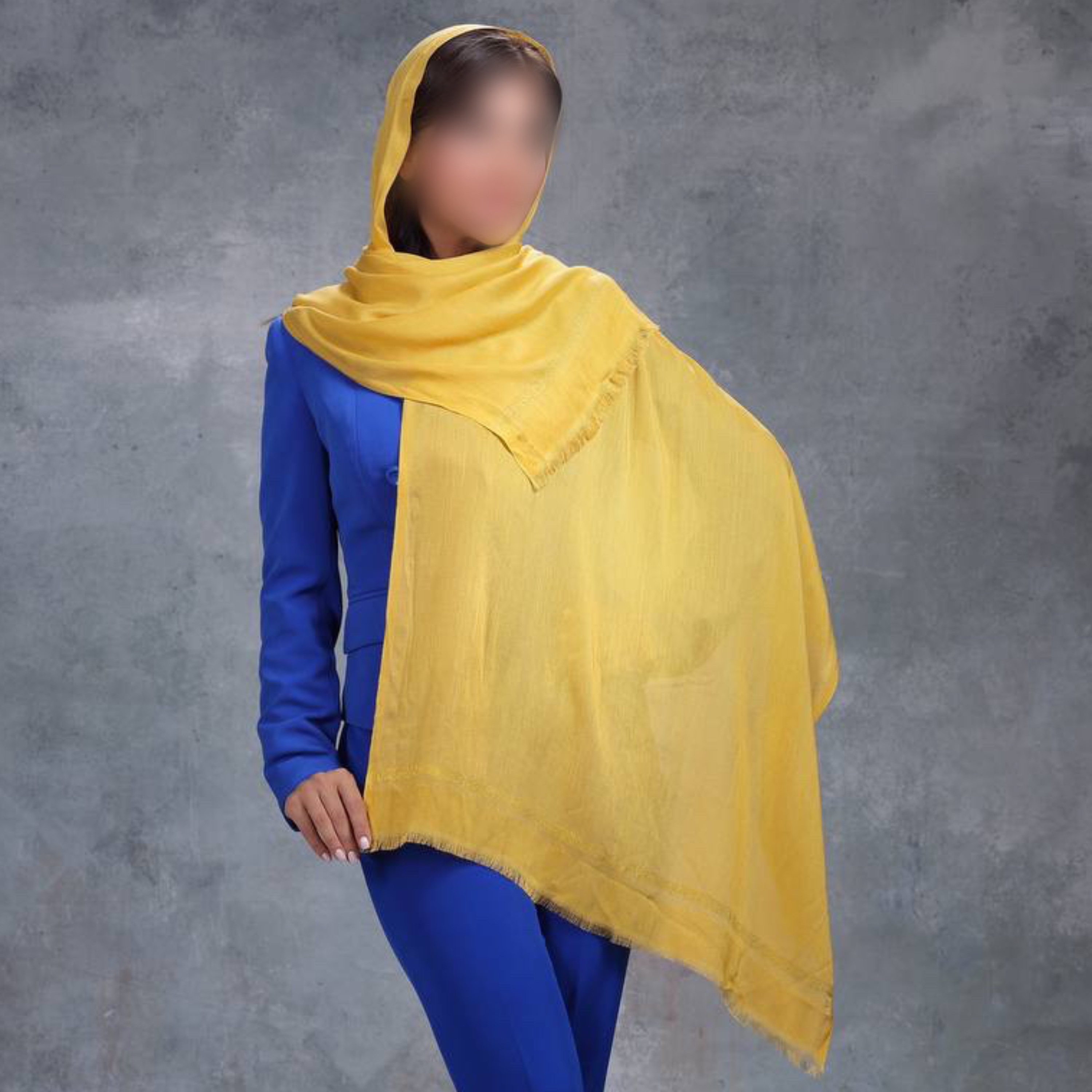 شال نخی ساده حاشیه لمه دار1