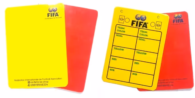 کارت زرد و قرمز ماژیکی جدول دار