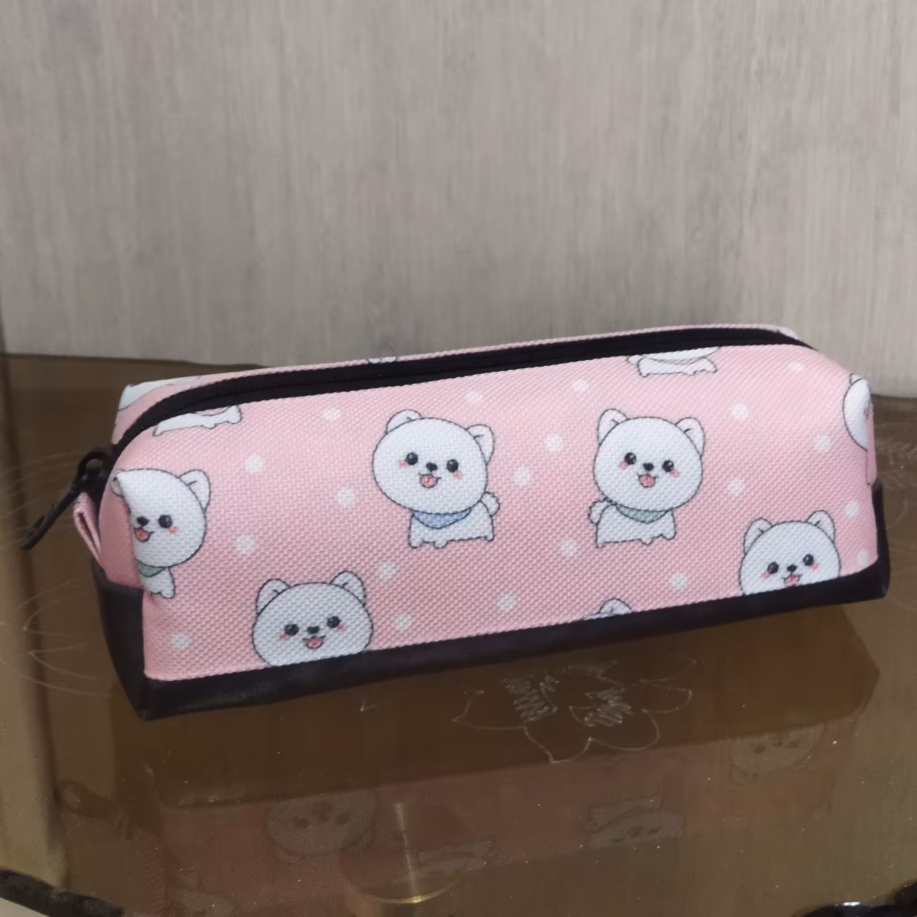 جامدادی صورتی تک زیپ