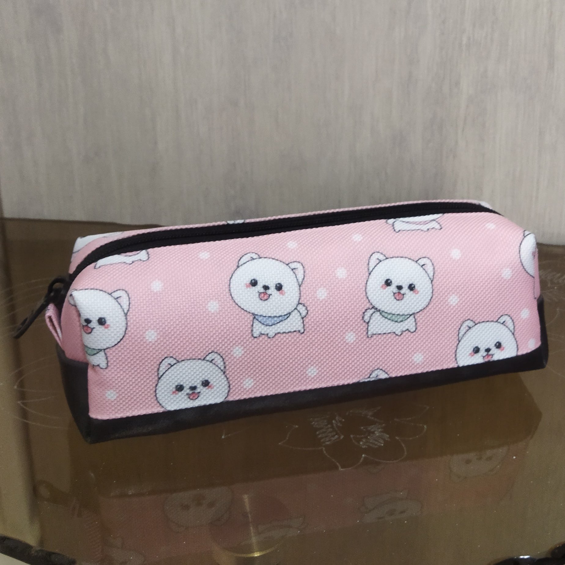 جامدادی صورتی تک زیپ