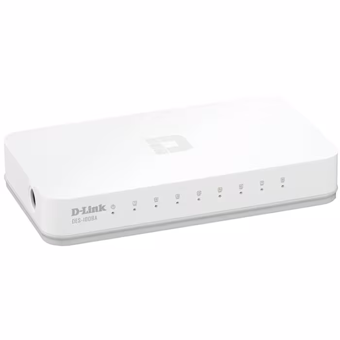 سوییچ شبکه 8 پورت مگابیتی و دسکتاپ دی لینک مدل DES-1008A