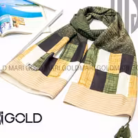 شال نخی چهار فصل اسپورت برند ماری گلد منگوله دار 