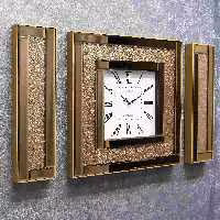 ساعت دیواری آینه ای رنگ برنز کد 1208 برند شنلی درجه 1