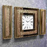 ساعت دیواری آینه ای رنگ برنز کد 1208 برند شنلی درجه 1