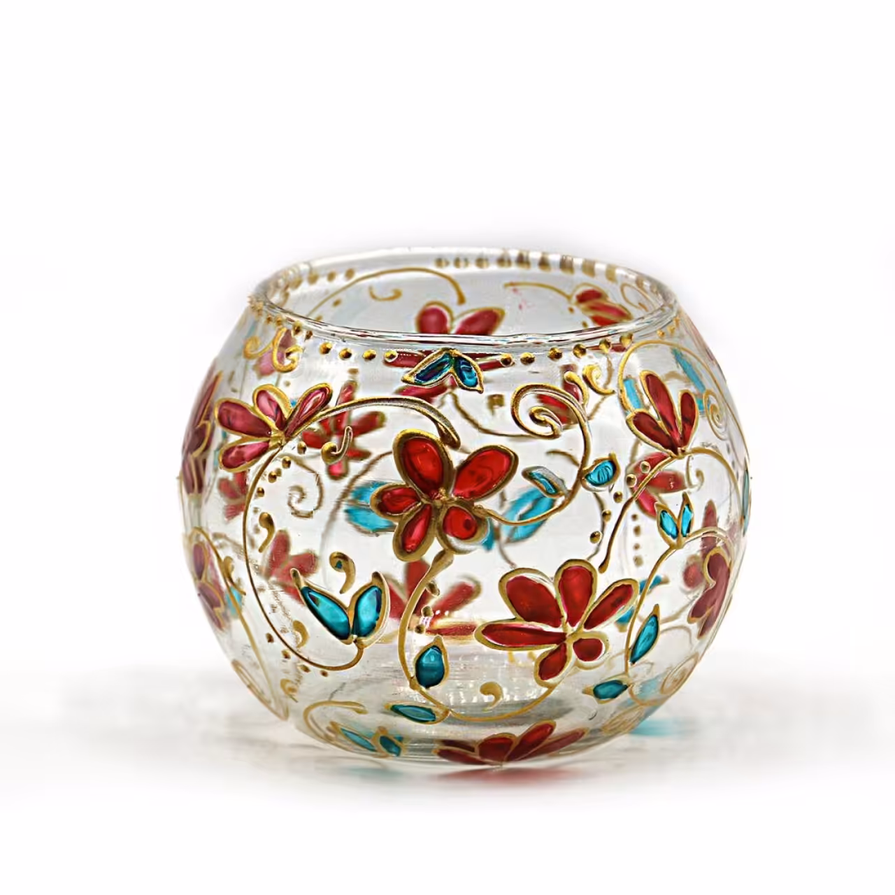 جاشمعی طرح گل قرمزی