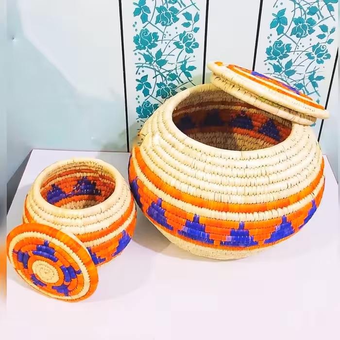 ست خمره برنجی و جای حبوباتی  ظریف بافت