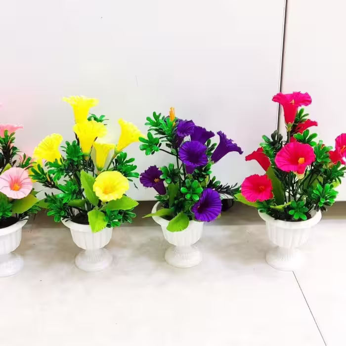 گل و گلدان کاپی پایه دارنیلوفری 
