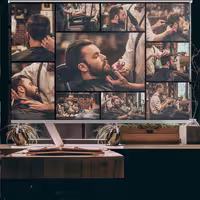 پرده شید برای آرایشگاه مردانه BAs-4773