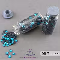 نگین DMC حرارتی هشت ضلعی آبی فیروزه ای 5 میل