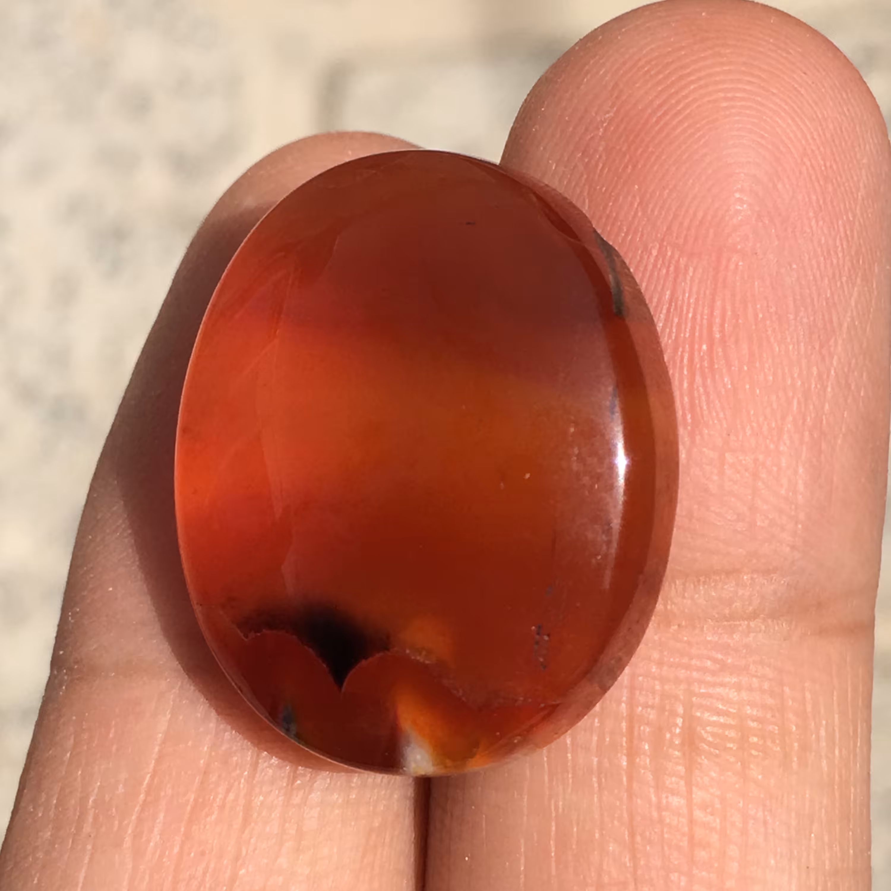 نگین زیبای عقیق سرخ خراسان