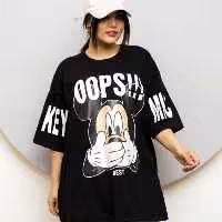 تیشرت لانگ میکی موس قواره دار