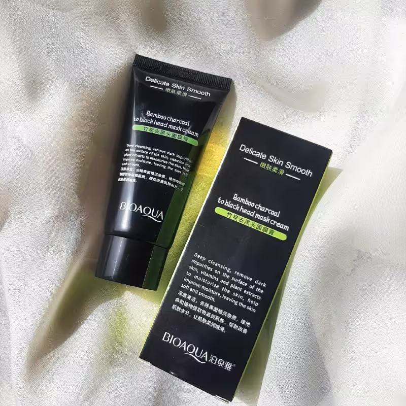 بلک ماسک تیوپی از برند بیوآکوا (لایه بردار قوی)ضد التهاب و قرمزی پوست