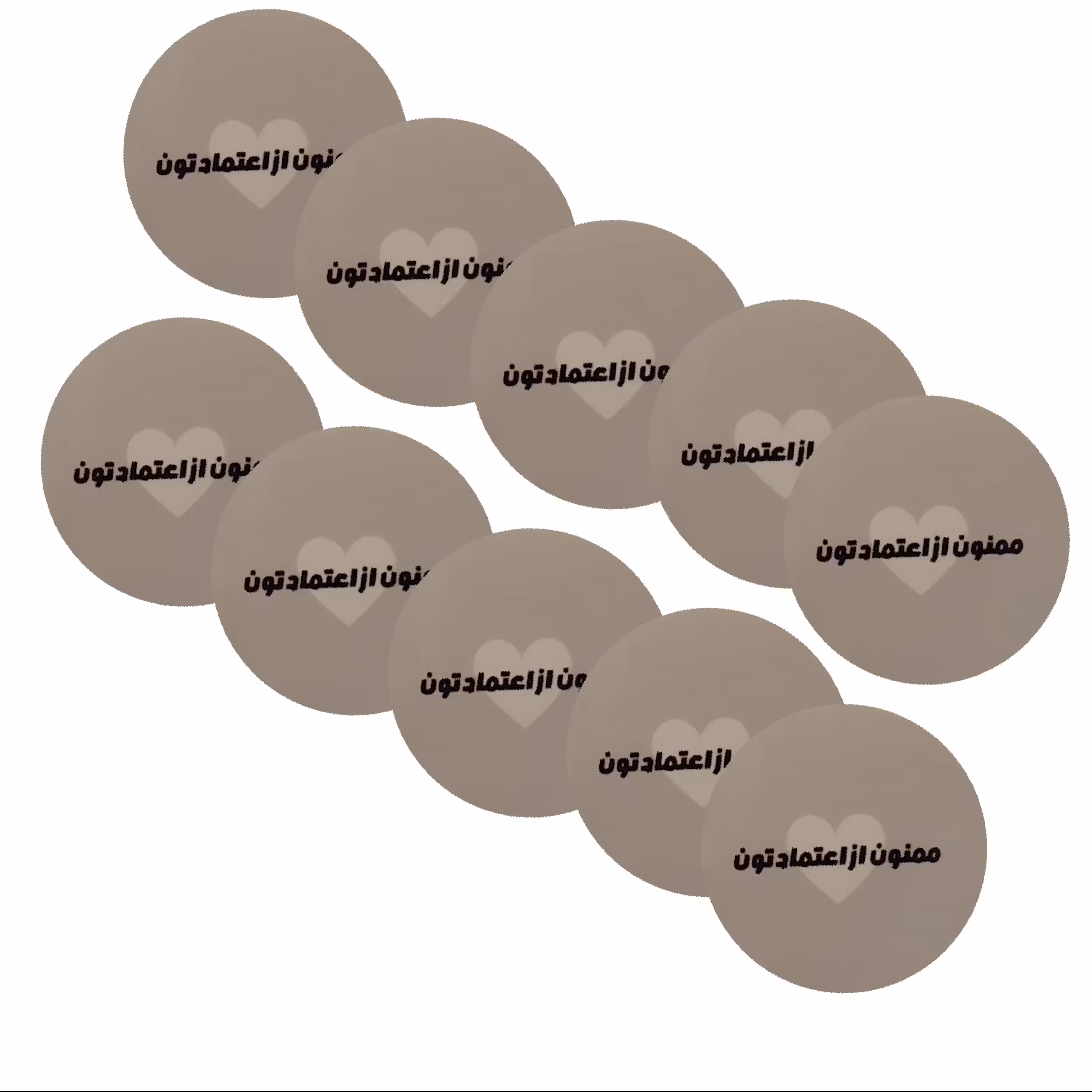 برچسب لیبل طرح ممنون از اعتمادتون بسته 10 عددی