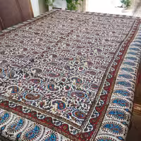 رومیزی یک در یک و نیم قلمکار صادراتی مدل چهار بته برند علی جعفری 