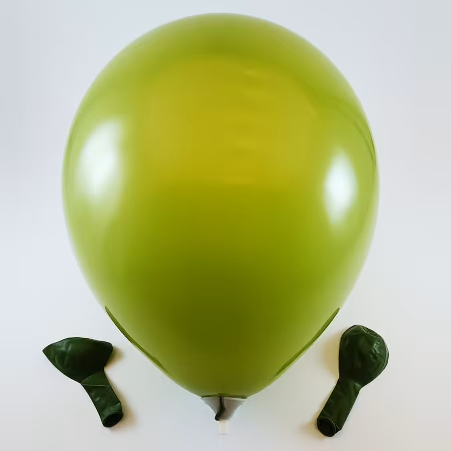 بادکنک سبز خزه ای (12 اینچی) لاتکس ساده استاندارد