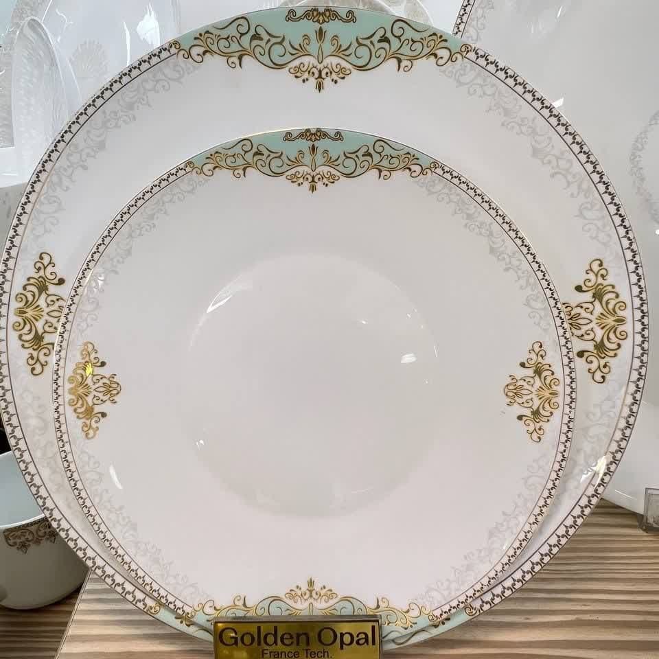 سرویس گلدن اوپال 26 پارچه طرح ارایه الهام فیروزه ای آرکوپال درجه عالی