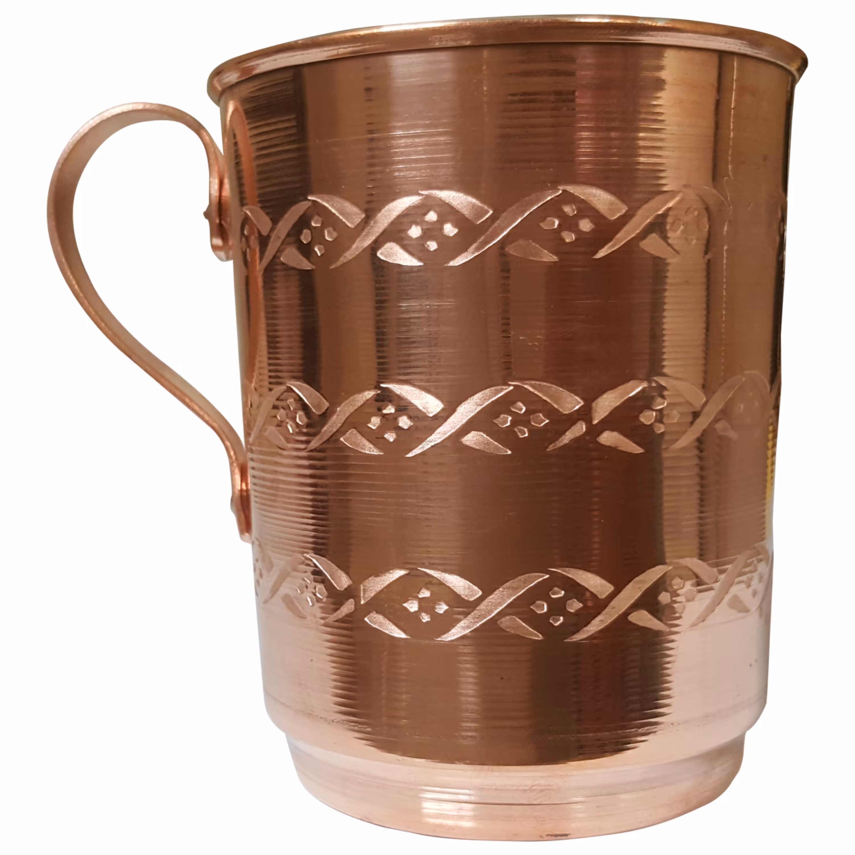لیوان مسی راسته طرح دار کوچک کد  zh124 -1