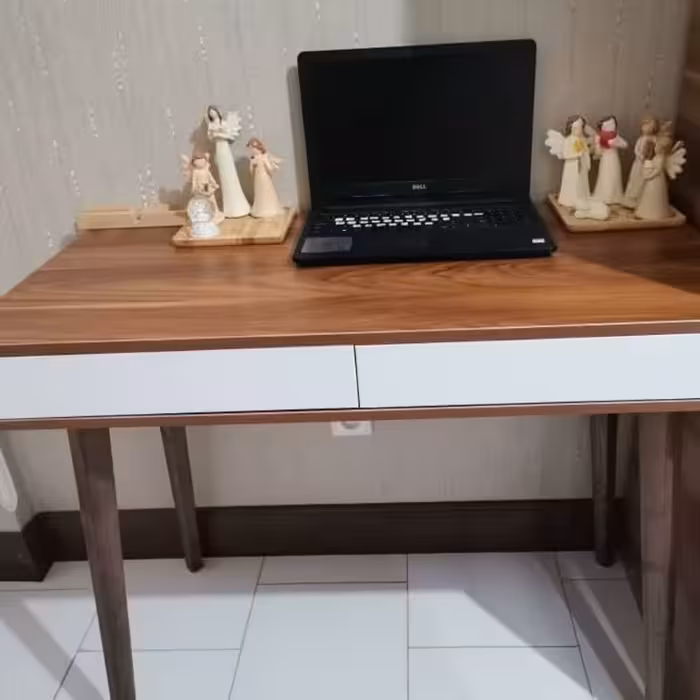 میز تحریر و میز مطالعه و میز لپ تاپ کشو دار  رنگ گردویی کیفیت بالا